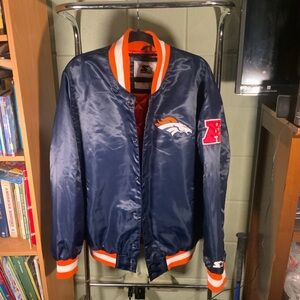 Starter Navy and Orange Bomber Jacket